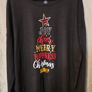 Festive Christmas Graphic Long Sleeve Shirt